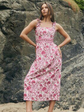 NWT EDDY Bailey Midi in Carmine Rose Size Small
